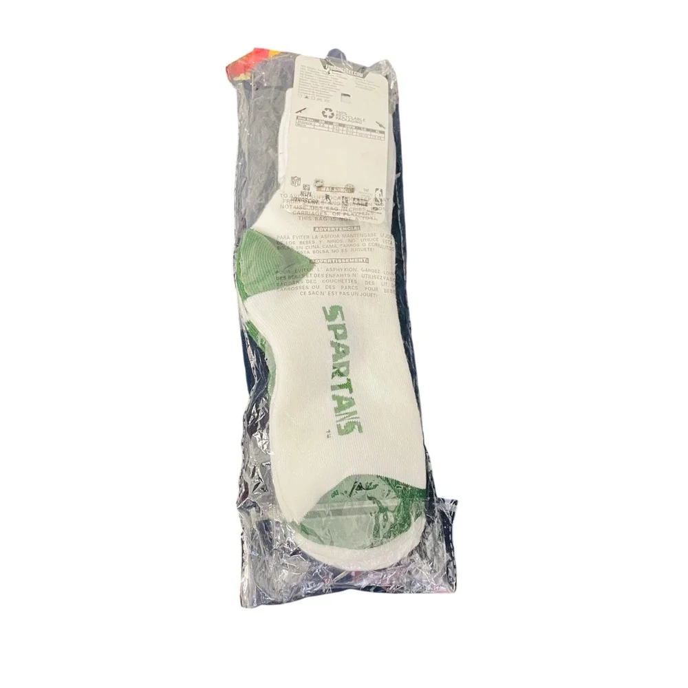 Michigan State Spartans Socks For Bare Feet 2-Pair‎ Pack Large